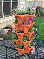 5 Tier Stackable Strawberry, Herb, Flower, and Vegetable Planter - Vertical Garden Indoor/Outdoor