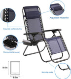 Zero Gravity Chair Patio Lounge Chairs Lounge Patio Chairs 2 Pack Adjustable Reliners for Pool Yard with Cup Holder
