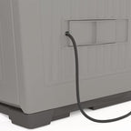 Suncast 130-Gallon Backyard Oasis Basic Unit Lockable Outdoor Storage Cabinet, Peppercorn, Made in the USA
