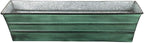 Achla Designs Galvanized Window Flower Box Planter-Green-Small (22" L x 6" W x 5" H)