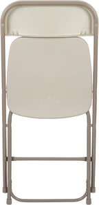 Flash Furniture Hercules Series Plastic Folding Chair - Beige - 4 Pack 650LB Weight Capacity Comfortable Event Chair-Lightweight Folding Chair