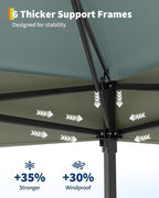 Canopy Tent 12x12 ft, Pop Up Gazebo One-Push Setup with 4 SandBags for Backyard Parties and BBQs, Mosquito Netting & Height Adjustable - Green