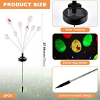 2 Packs Solar Easter Decorations Outdoor Stake Lights, 16 LEDs Colorful Swaying Egg Lights for Easter Decor, Waterproof Easter Solar Lights Decor for Garden, Lawn, Pathway, Yard, Porch & Patio