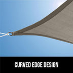 GORILLA GRIP Heavy Duty Sun Shade, UV Protection Fade Tear and Rust Resistant Rectangle Sunshade Canopy, Curved Edges Blocks Sunlight, Breathable Sail, Outdoor Patio, Lawn Garden, 6x10 FT Gray
