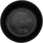 The HC Companies 8 Inch Round Plastic Succulent Capri Bowl Decorative Indoor Flower Succulent Planter Pot with Drain Plug Hole, Faux Concrete Color (2 Pack)