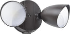 LUTEC 3500 Lumen 32 Watt 28 LED Dual-Head Floodlight Outdoor, Full Metal Design, Waterproof Exterior Security Wall Light for Patio, Garden, Yard-Brown