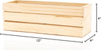 Wood Planter Box with Wine Crate Styled, 12x4 Inch Rectangular, Rose Wood, Plastic Liner, Garden Centerpiece Display, Wedding Flowers Holder, Home and Venue Decor (12x4 Wine Crate Set of 4, Rose Wood)