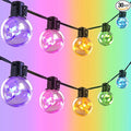Outdoor String Lights, 25ft 20 Bulbs LED Color Changing Hanging Lights Dimmable with 220+ Scene Modes,App Control, Globe Bulb Waterproof for Outdoor Indoor Patio Backyard Balcony Garden Decor