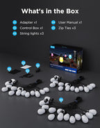 Govee S14 Bulb Outdoor String Lights 2, 144ft RGBIC Smart Warm White Outdoor Lights with 15 LED Bulbs, 111 Scene Modes for Outdoor Decor, IP66 Compatible with Alexa, Google, Matter, APP Control