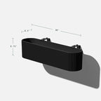 Veradek Demi Series Railing Planter - Hanging Planter Box for Windowsill/Balcony | Plastic-Stone Composite w/Railing Bracket | Modern Décor for Flowers