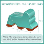 Kigeli 6 Pcs Resin Garden Pot Feet for Outdoor Planters 3 Inch Long 1.5 Inch Tall Flower Handmade Elevator Plant Feet Frost Proof Lifter for 14-20 in Pot(Blue)