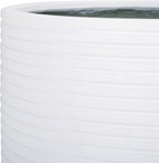 SAFAVIEH Outdoor Collection Nardo White Cement Ficonstone Planter Pot