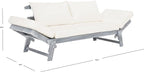 Safavieh PAT6745A Outdoor Collection Tandra Grey Modern Contemporary Daybed Day Bed