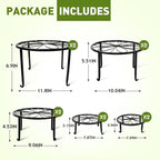 ESRICH 10Pack Plant Stand, Metal Plant Stands for Outdoor Indoor Plants, Heavy Duty Plant Stands for Multiple Plant, Anti-Rust Iron Plant Pot Shelffor Planter, Potted Plant Holder for Garden Home