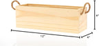 Wooden Planter Box with Handle, Rose Wood, Plastic Liner l Garden Decor l Restaurant and Wedding Decorations l Wedding Bouquets, Table Centerpiece, 12 x 4 Inches, (12x4 w Handle Set of 4, Rose Wood)