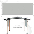 17x6.8 Ft Universal Pergola Replacement Canopy, Outdoor Canopy Shade Cover(Cover Only) (Gray)