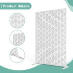 Metal Privacy Screen for Outdoor & Indoor Use, Free Standing Privacy Screen for - Image 4