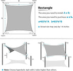 Amagenix Sun Shade Sail 16'X20' Curved Edge Outdoor Shade Canopy Sand Breathable 95% UV Block Shade Cloth for Patio Garden Backyard (We Make Custom Size)