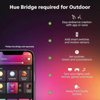 Philips Hue Lily Outdoor Smart Spotlight Base Kit, 3 Pack, White and Color Ambiance LED Walkway Lights, Low Voltage Landscape Lighting, Requires Bridge, Control with App & Voice, Weatherproof
