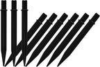 9 Pack Solar Light Stakes Replacement (Fit for Pole Inner Diameter 0.83 inch), Flickering Flame ABS Reinforced Ground Spikes, Candy Cane Spikes for Outdoor Christmas Landscape Garden Deco