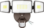 Onforu 75W LED Flood Light Motion Sensor Outdoor, 7000lm Dusk to Dawn Flood Light, Security Light with Three Head, IP65 Waterproof Exterior Floodlight, 6500k Wall Light for Entryway Stairs Yard Garage