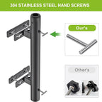 Heavy Duty Deck Railing Umbrella Holder, Adjustable Patio Umbrella Stand for 1-2 Inch Poles, Secure & Sturdy Railing Grille Mount, Maximizes Outdoor Space