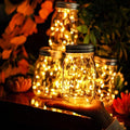 Solar String Lights, 12 Pack Mason Jar Lid Lights, 30 Warm White LEDs