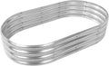 Oval Galvanized Planter Box, Metal Raised Garden Bed - 0.8MM Thick- Ideal for Outdoor Gardening and Planting of Vegetables Flowers Fruits Succulent Plants and Others (Silver, 5X2.7X1 FT)
