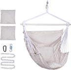 Backyard Expressions Hammock Chair Hanging Rope Swing Chair, 2 Pillows by BackyardExpressions