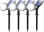 Solar Spot Lights for Outside, 21 LED Outdoor Solar Lights for Yard, 4 Pack Solar Spotlights Waterproof Auto On/Off for Landscape, Wall, Garden, Pool, Tree, Pathway and Driveway(White)