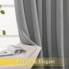 NICETOWN Extra Wide Sliding Door Curtains, Thermal Insulated Blackout Patio Curtain for Sliding Glass/French Door (Silver Grey, W80 x L84)