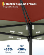 Canopy Tent 13x13 ft, Pop Up Gazebo One-Push Setup with 4 SandBags for Backyard Parties and BBQs, Mosquito Netting & Height Adjustable - Red
