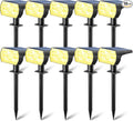 Kaxiida Solar Lights Outdoor Waterproof IP68, 3 Lighting Models Solar Powered Spot Lights Outdoor, 56LED Solar Light Dusk to Dawn for Yard Patio Garden Pathway Landscape Lighting (Warm White,10 Pack)