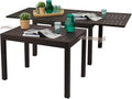 Kozyard Villa Expandable Patio Dining Table - Adjustable, Aluminum Outdoor Furniture for 4-6 Person, Perfect for Backyard, Porch, Deck, Garden - Brown, 43"- 86"