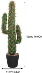 ABOOFAN Artificial Saguaro Cactus in Pot Faux Succulent Plant 20.86In Large Fake Potted Cacti Decorative Bonsai for Home Office Garden D Cor
