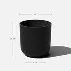 Veradek Round Black Plastic Planter Pots for Indoor/Outdoor Garden Use, with Drainage Holes, Suitable for Small to Large Succulent Plants, Flowers, Modern Interior Plants