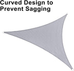 LOVE STORY Custom Size 12'x15'x19.2' Silver Grey Sun Shade Sail Triangle Sunshade Fabric Awning Canopy for Patio Backyard Carport Pergola (Customized)