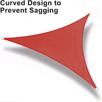 LOVE STORY Custom Size 16'x16'x22.6' Terra Red Sun Shade Sail Right Triangle Sunhsade Fabric Awning Canopy for Patio Backyard Carport Pergola (Customized)