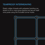 AC Infinity Grow Tent Trellis Netting 4x4', Heavy-Duty Elastic Plant Net with Steel Hooks, Flexible Hydroponics Support for Grow Tents, Gardening, and Horticulture