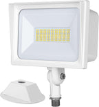 DEWENWILS 65W LED Flood Light Outdoor, 6670 LM Super Bright(500W Equivalent) IP65 Waterproof Knuckle Mount LED Security Light, 5000K Daylight Flood Light for Garden, Yard, Garage, UL Listed, White