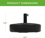 Best Choice Products Fillable Umbrella Base Stand Round Sunburst Plastic Patio Umbrella Base Stand, Pole Holder for Outdoor, Lawn w/ 55lbs Weight Capacity, Adjustment Knob