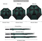 G4Free 47/54/62/68/72 Inch Automatic Open Golf Umbrella Oversize Extra Large Double Canopy Vented Windproof Waterproof Stick Umbrellas