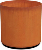 PLANTERCRAFT Corten Steel Metal Planter Box, Round Sizes, Modern Garden Steel planters for Commercial and Residential Outdoor Use.