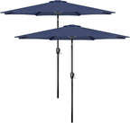 Simple Deluxe 9' Patio Umbrella Outdoor Table Market Yard Umbrella with Push Button Tilt/Crank
