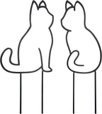 Cat-Shaped Small Trellis for Potted Plants, 13 inches Hoya Trellis 2 Pack, Metal Plant Trellis for Climbing Plants Indoor, Houseplants Trellis Indoor (Black)