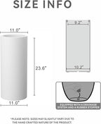 Kante 23.6 Inch Tall Cylindrical Planter, Large Round Plant Pots with Drainage Hole, Made with Concrete, Suitable for Indoor Outdoor Plants, Home Decor, White