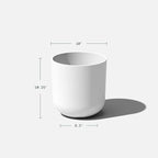 Veradek Mason Series Lima Planter - Round Planter for Indoor or Outdoor Porch/Garden | Made from Plastic-Stone Composite with Drainage Holes | Modern Décor for Succulents, Flowers, Small Plants