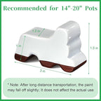 Kigeli 12 Pcs Resin Pot Feet for Outdoor Planters 3 Inch Long 1.5 Inch Tall Flower Handmade Elevator Plant Feet Frost Proof Lifter for 14-20 in Pot(White)