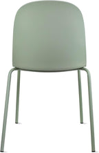 2xhome Modern Stackable Armless Dining Chair | Plastic Shell Seat with Metal Legs | Indoor or Outdoor Use | Home Kitchen Patio (1, Green, No Padding)