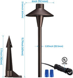 LEONLITE Update 5CCT Low Voltage Pathway Lights, 12-24V LED Landscape Path Light, 1800/2700/3000/4000/5000K, CRI90, IP65 Waterproof Landscape Lighting, Aluminum Housing, Oil Rubbed Bronze, Pack of 6